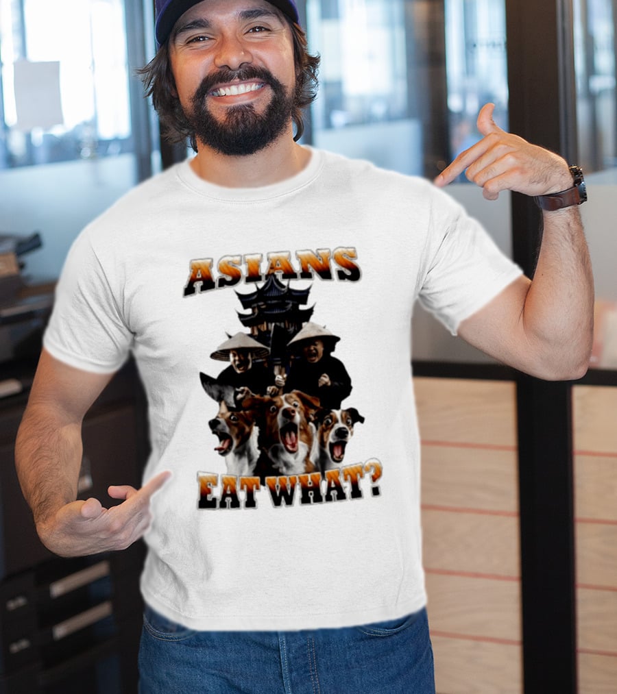 Asians Eat What Pagoda And Dogs Offensive Meme T-Shirt