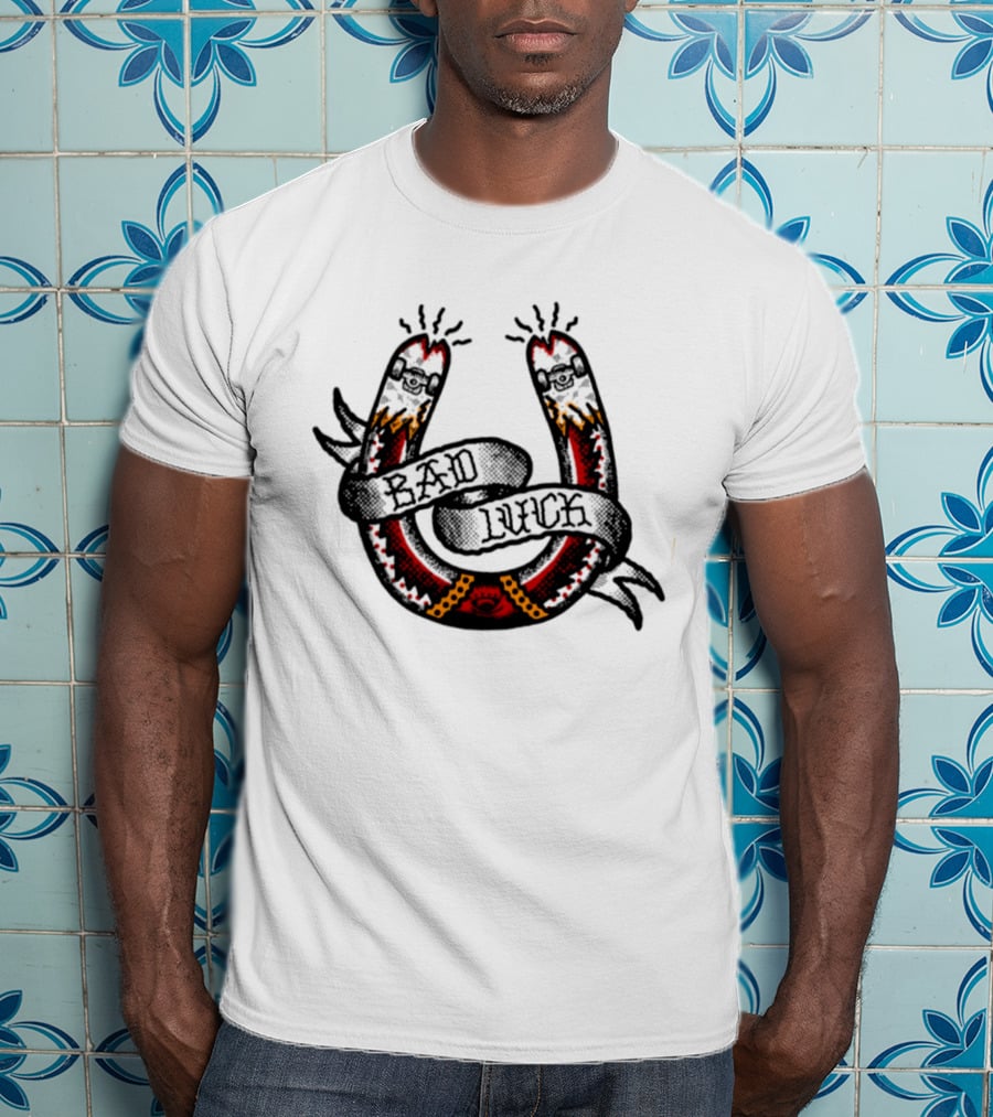 Bad Luck Horseshoe Skateboarding T-Shirt