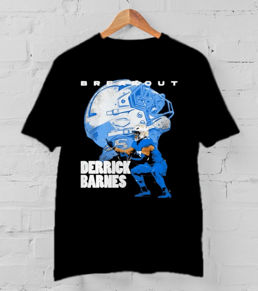 Derrick Barnes Detroit Lions Breakout Helmet T-Shirt