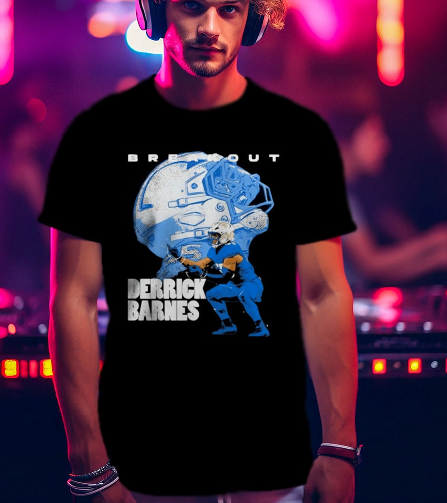 Derrick Barnes Detroit Lions Breakout Helmet T-Shirt