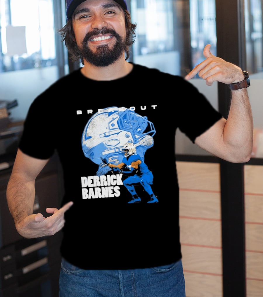 Derrick Barnes Detroit Lions Breakout Helmet T-Shirt