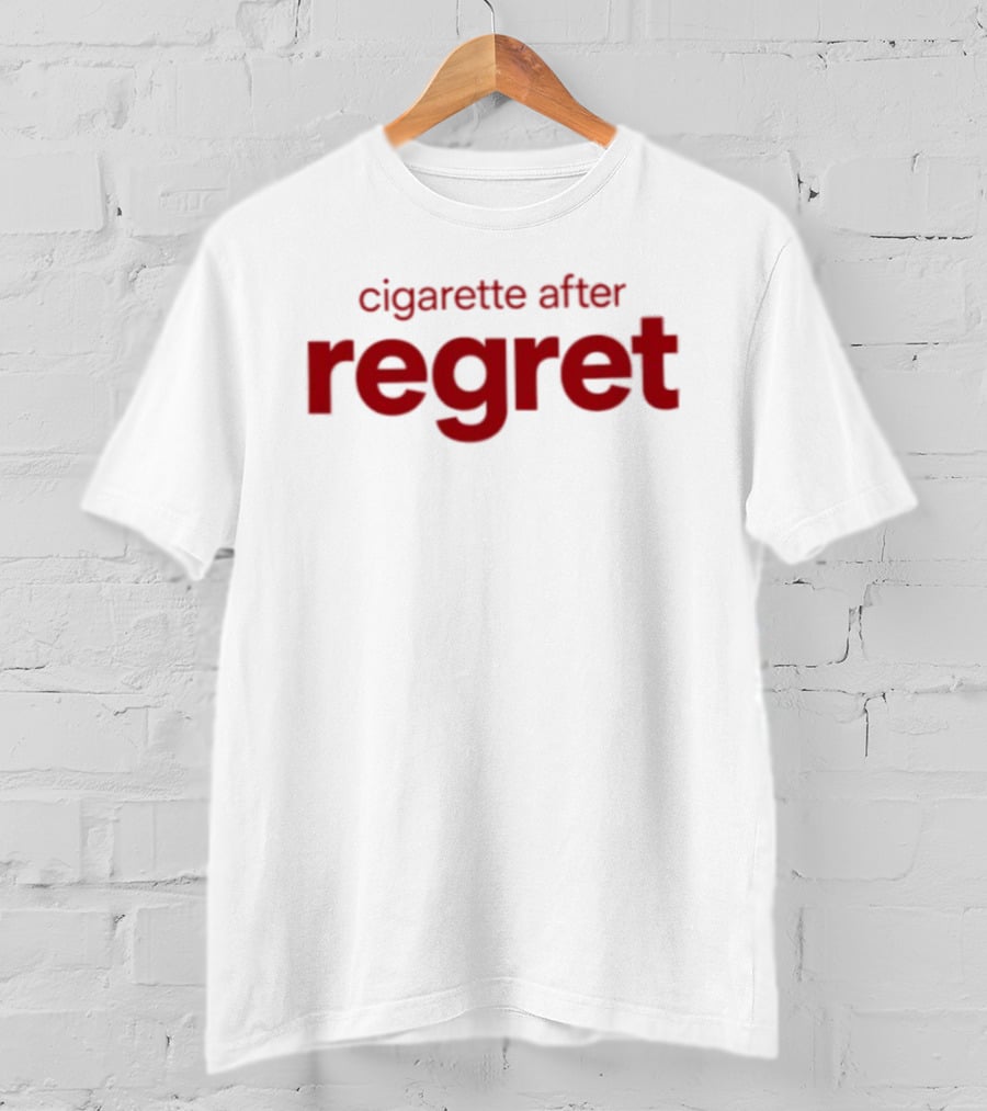 Cigarette After Regret Bold Red T-Shirt