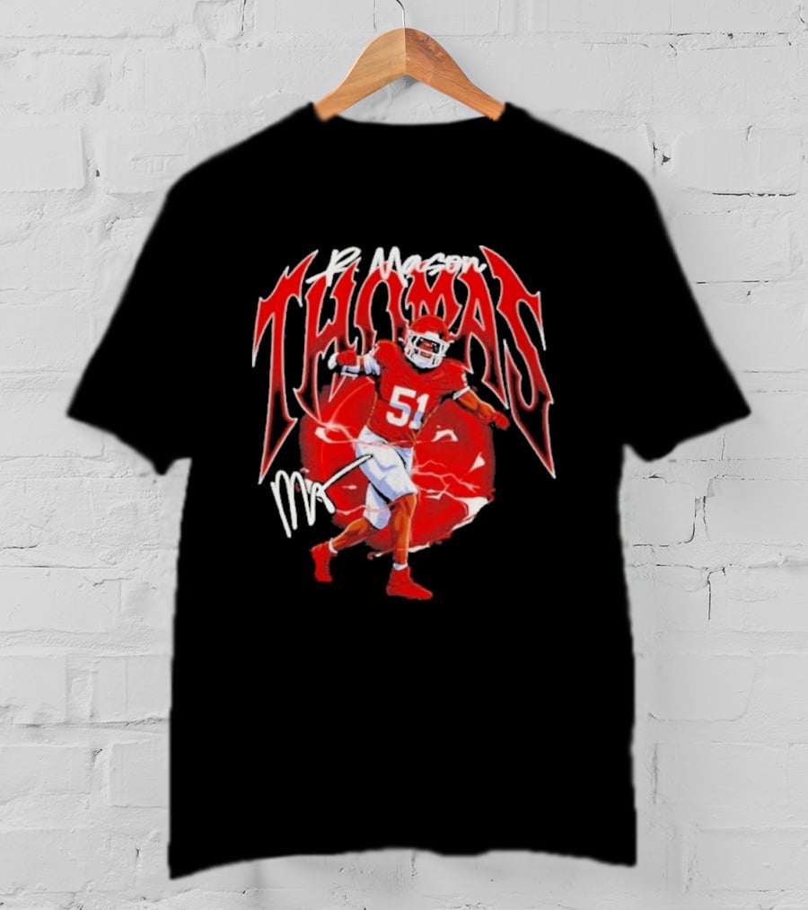 R Mason Thomas Kansas City Chiefs 51 Football Player T-Shirt