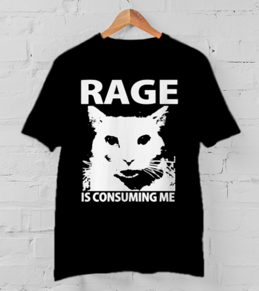 Rage Is Consuming Me Cat Meme T-Shirt