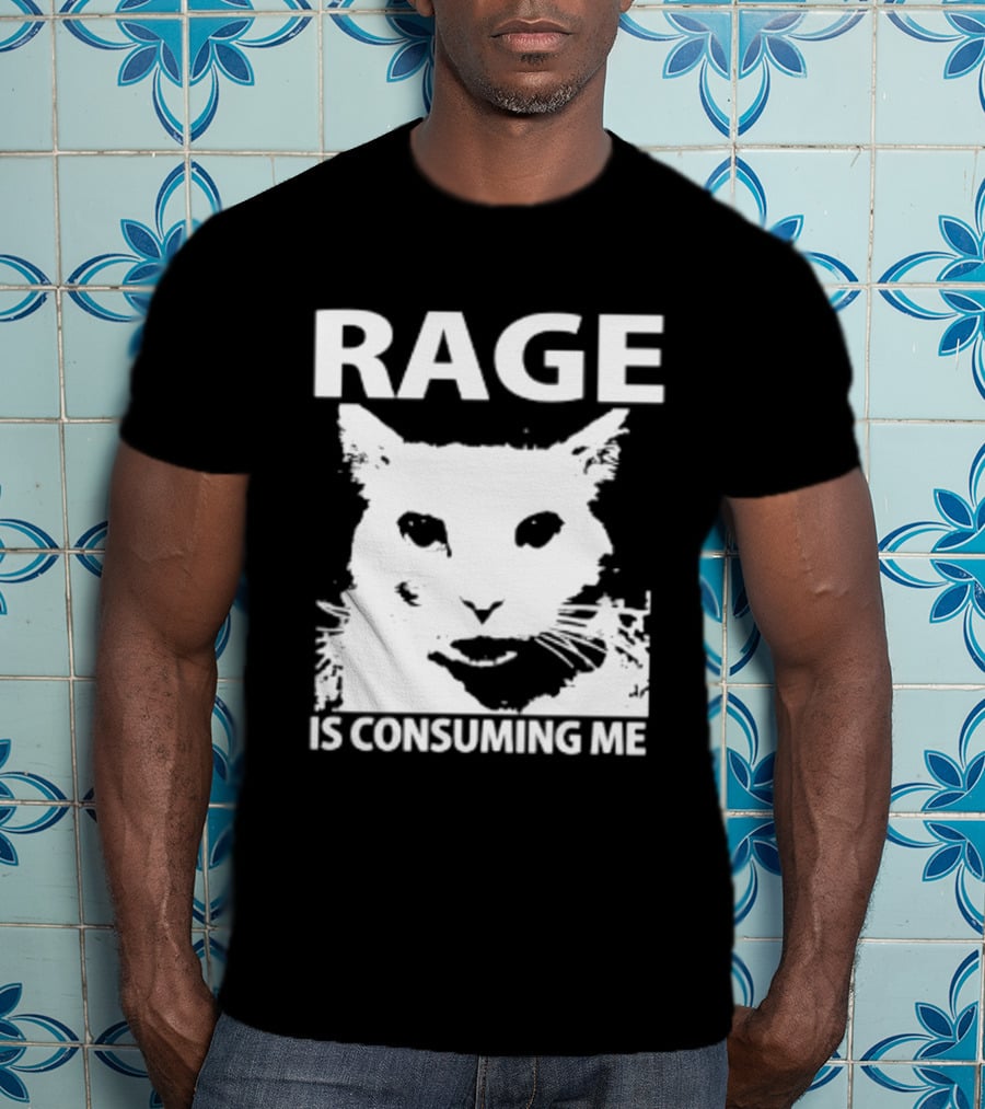 Rage Is Consuming Me Cat Meme T-Shirt
