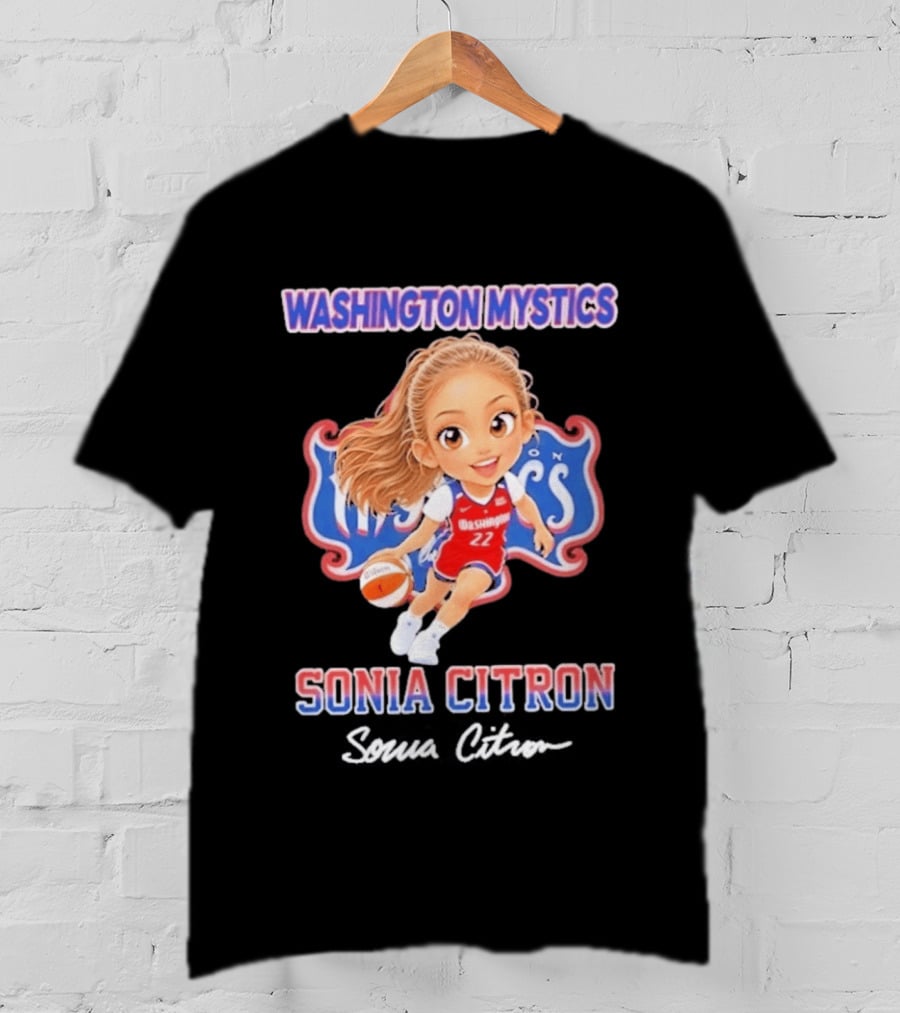 Washington Mystics Sonia Citron Basketball Player Caricature T-Shirt