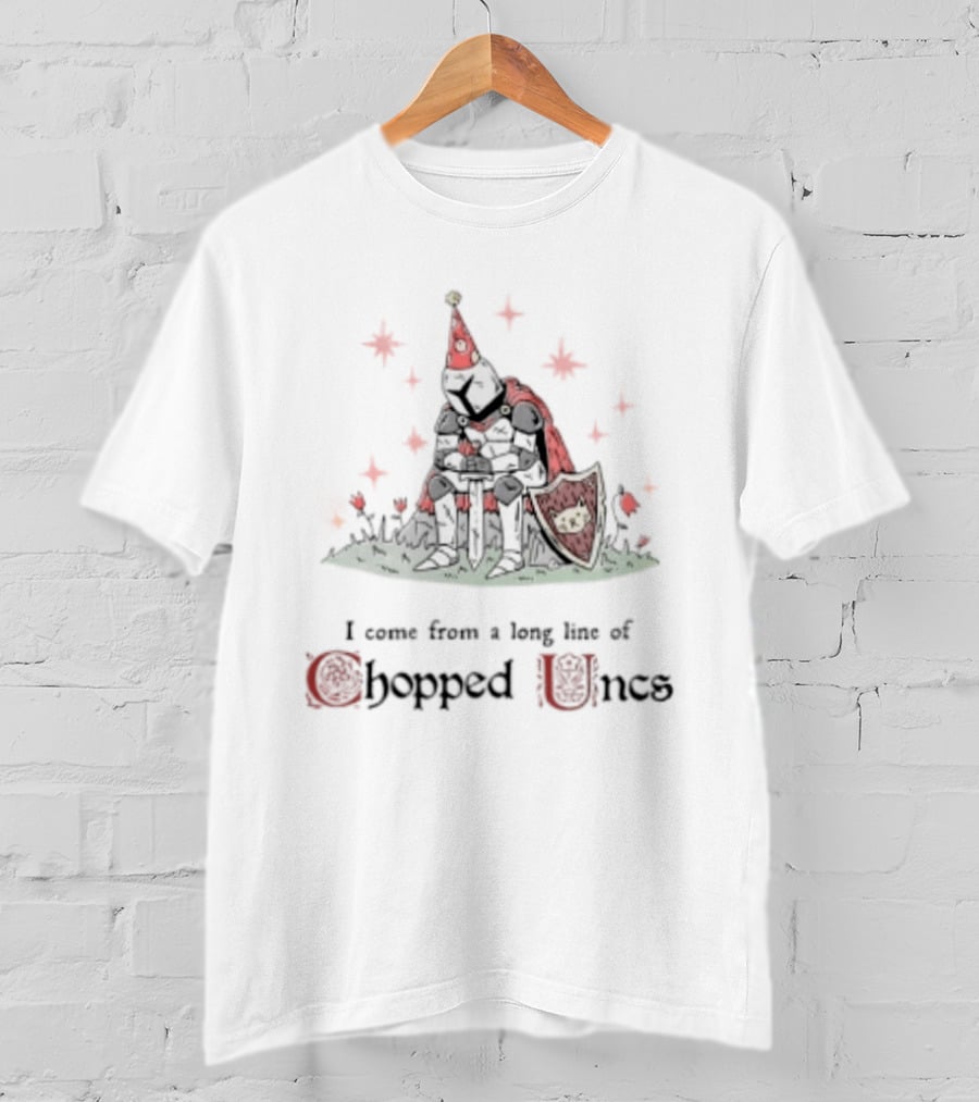 I Come From A Long Line Of Chopped Uncs Knight In Red Surrounded By Stars T-Shirt