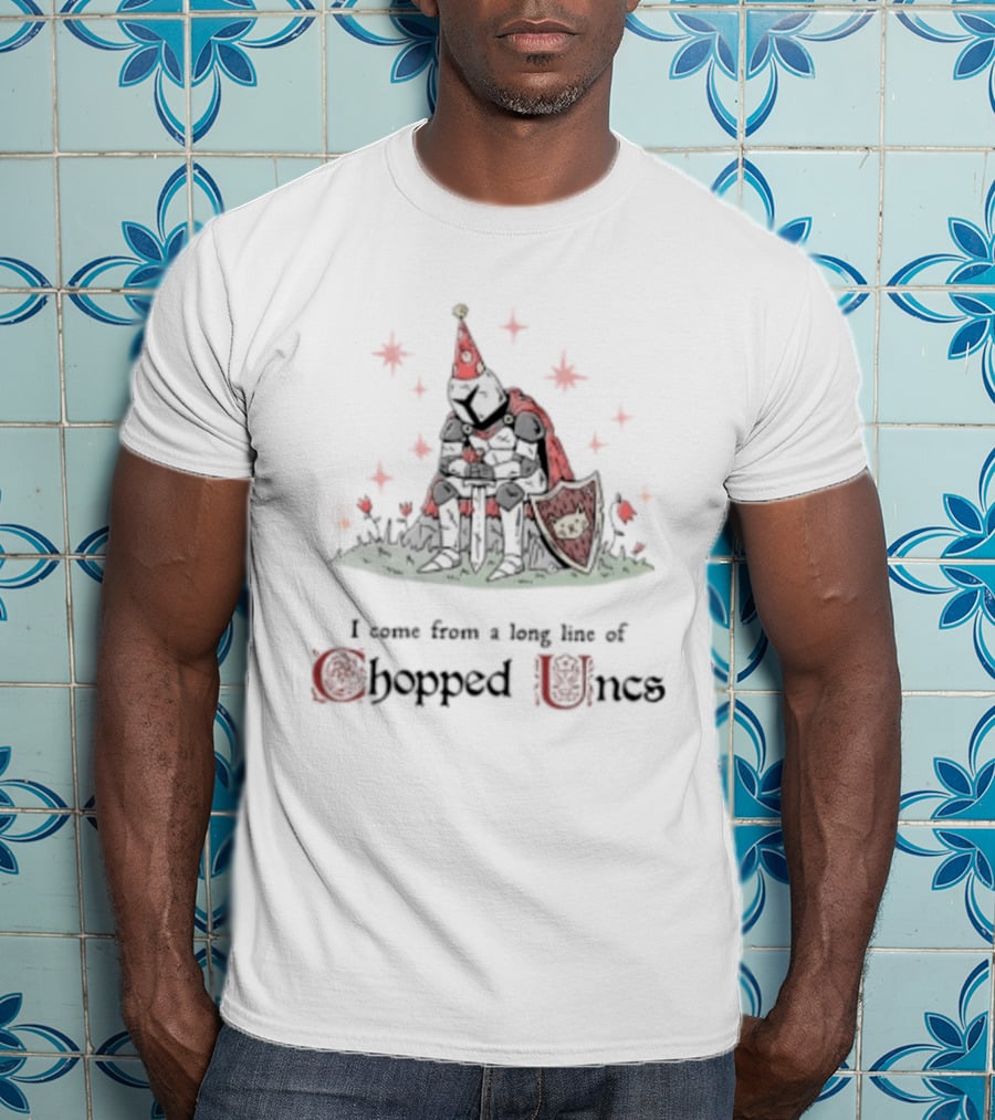 I Come From A Long Line Of Chopped Uncs Knight In Red Surrounded By Stars T-Shirt