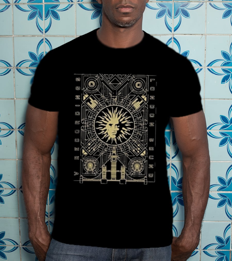 V Recordings V Deco Sunburst Geometric Art Deco T-Shirt