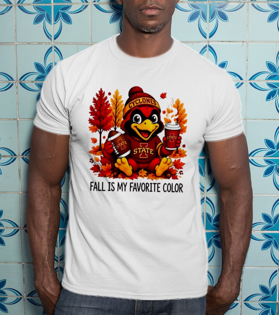 Iowa State Cyclones Fall Is My Favorite Color Football Leaves T-Shirt