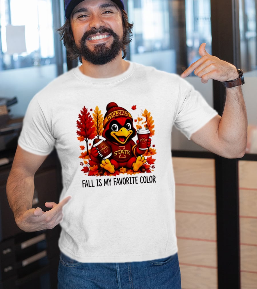 Iowa State Cyclones Fall Is My Favorite Color Football Leaves T-Shirt