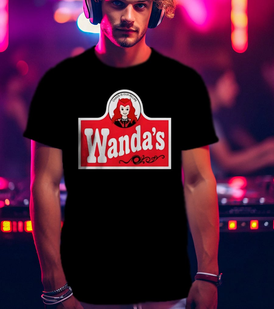 Wanda's Chaos Is Our Recipe Text With Character Graphic And Red T-Shirt