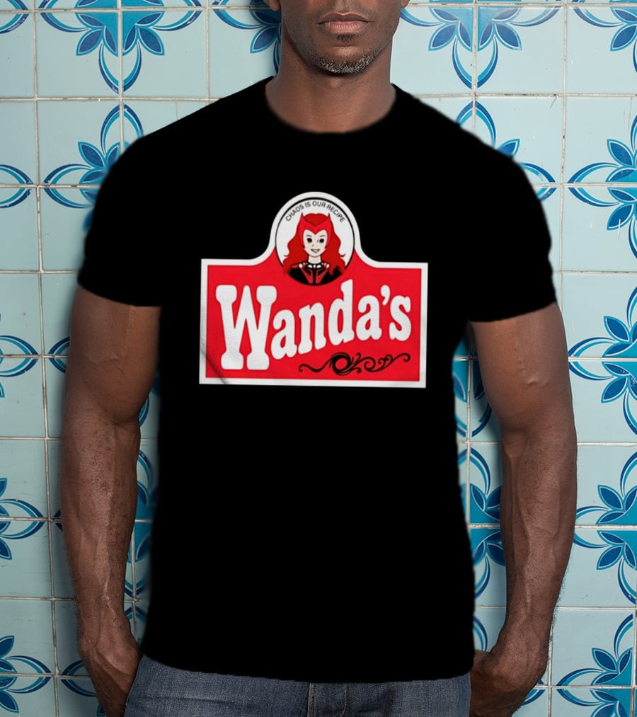 Wanda's Chaos Is Our Recipe Text With Character Graphic And Red T-Shirt