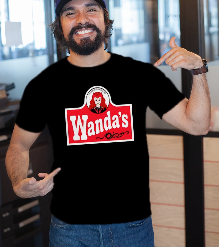 Wanda's Chaos Is Our Recipe Text With Character Graphic And Red T-Shirt