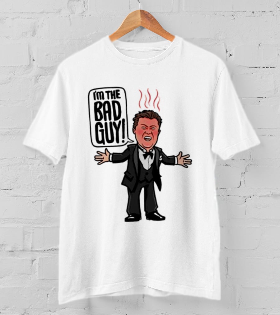 Say Hello To The Bad Guy Cartoon Flames Expression T-Shirt