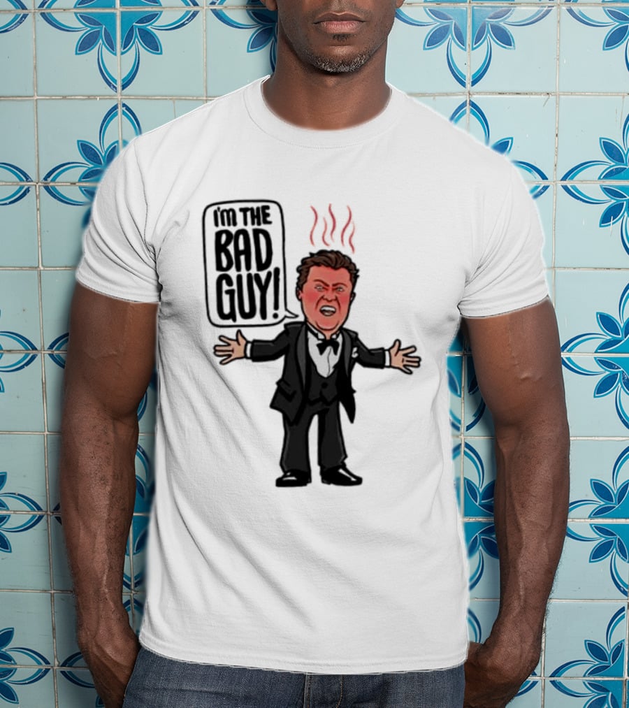 Say Hello To The Bad Guy Cartoon Flames Expression T-Shirt
