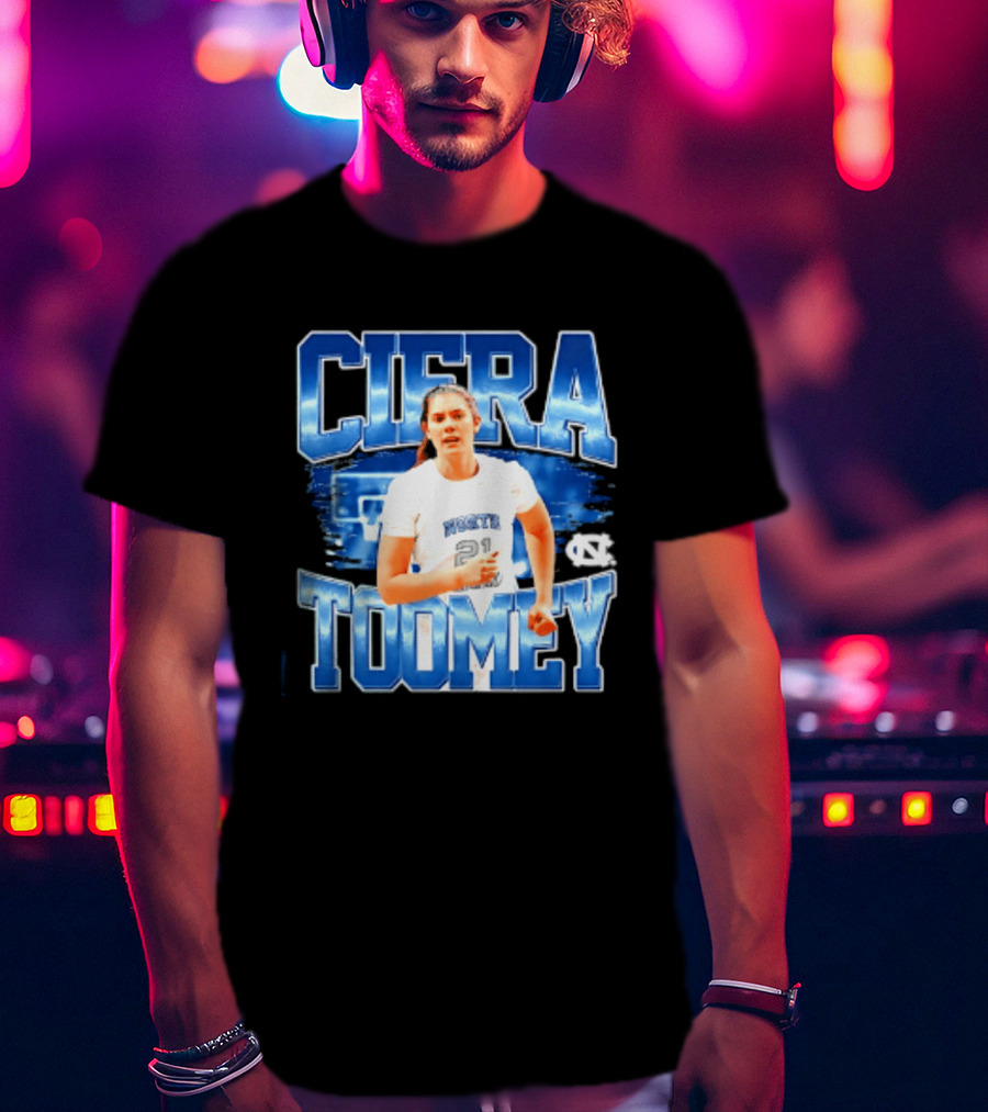 Ciera Toomey 21 North Carolina Tar Heels NCAA Women's Basketball T-Shirt
