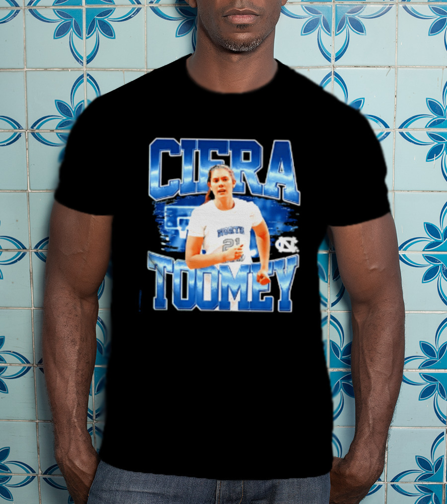 Ciera Toomey 21 North Carolina Tar Heels NCAA Women's Basketball T-Shirt