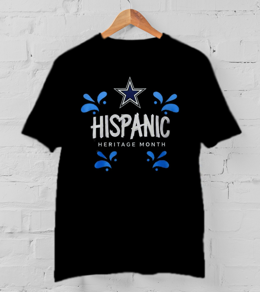 Dallas Cowboys Star Hispanic Heritage Month Celebration T-Shirt