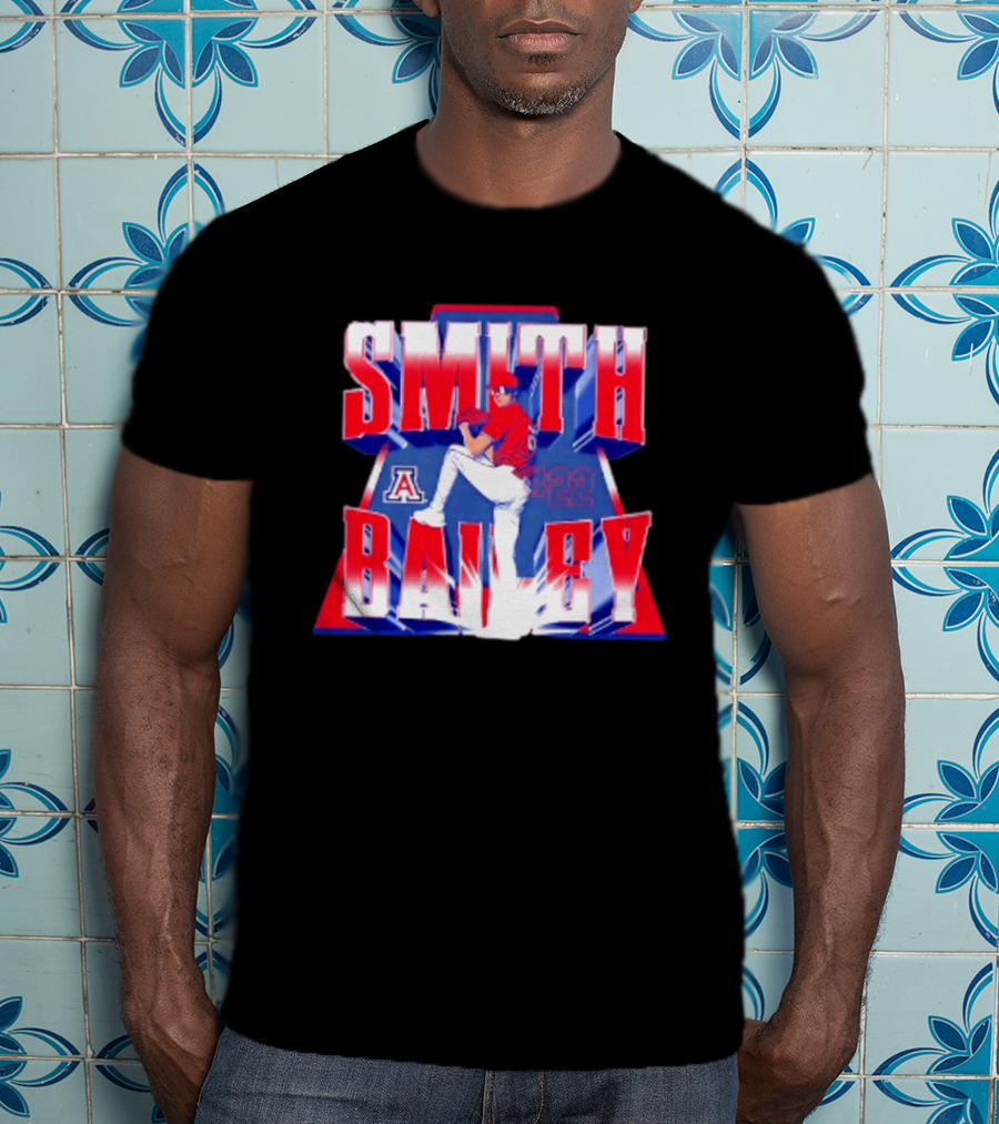 Smith Bailey 22 Arizona Wildcats NCAA Baseball Player T-Shirt