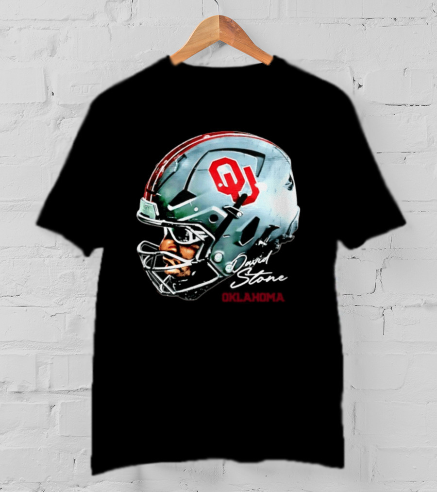 David Stone Oklahoma Sooners NCAA Football OU Helmet T-Shirt