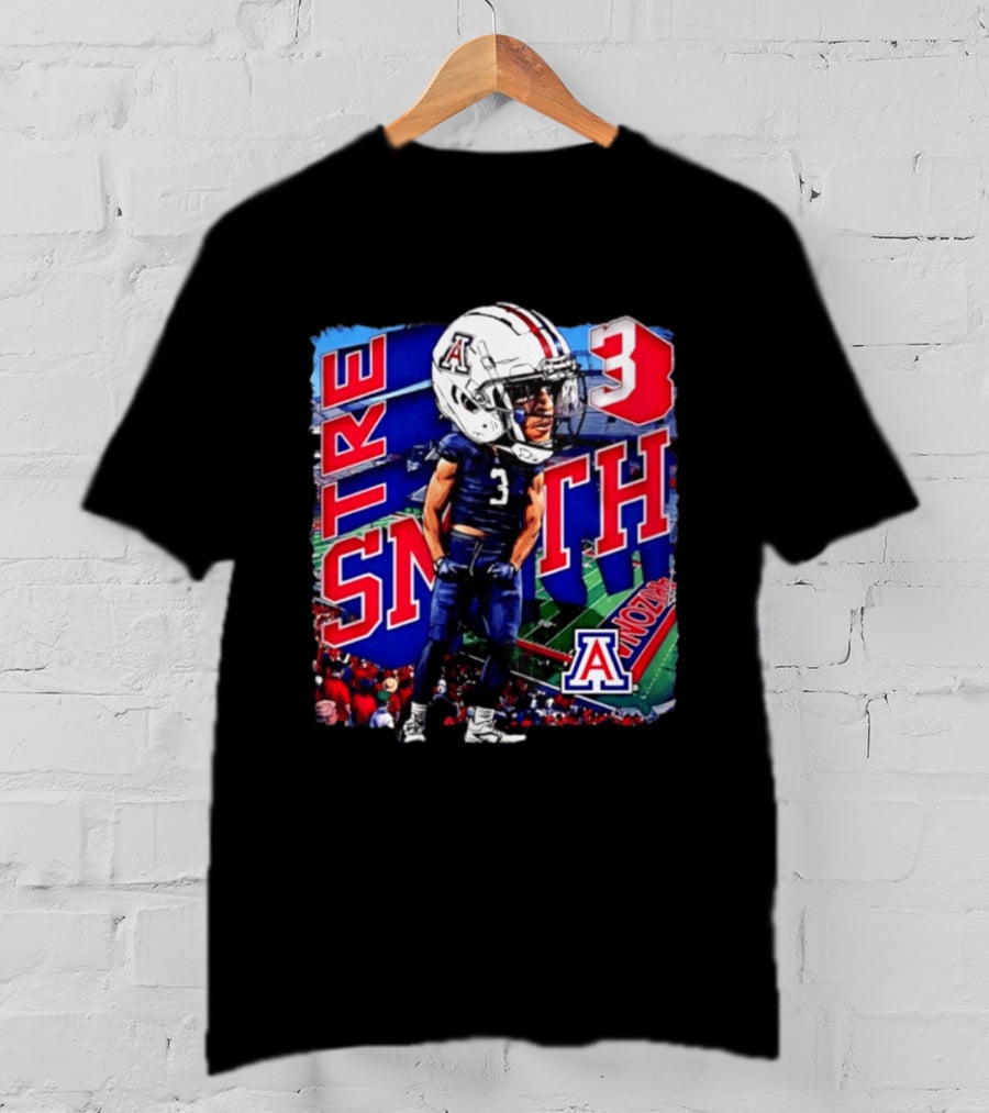 Tre Smith 3 Arizona Wildcats NCAA Football Caricature T-Shirt