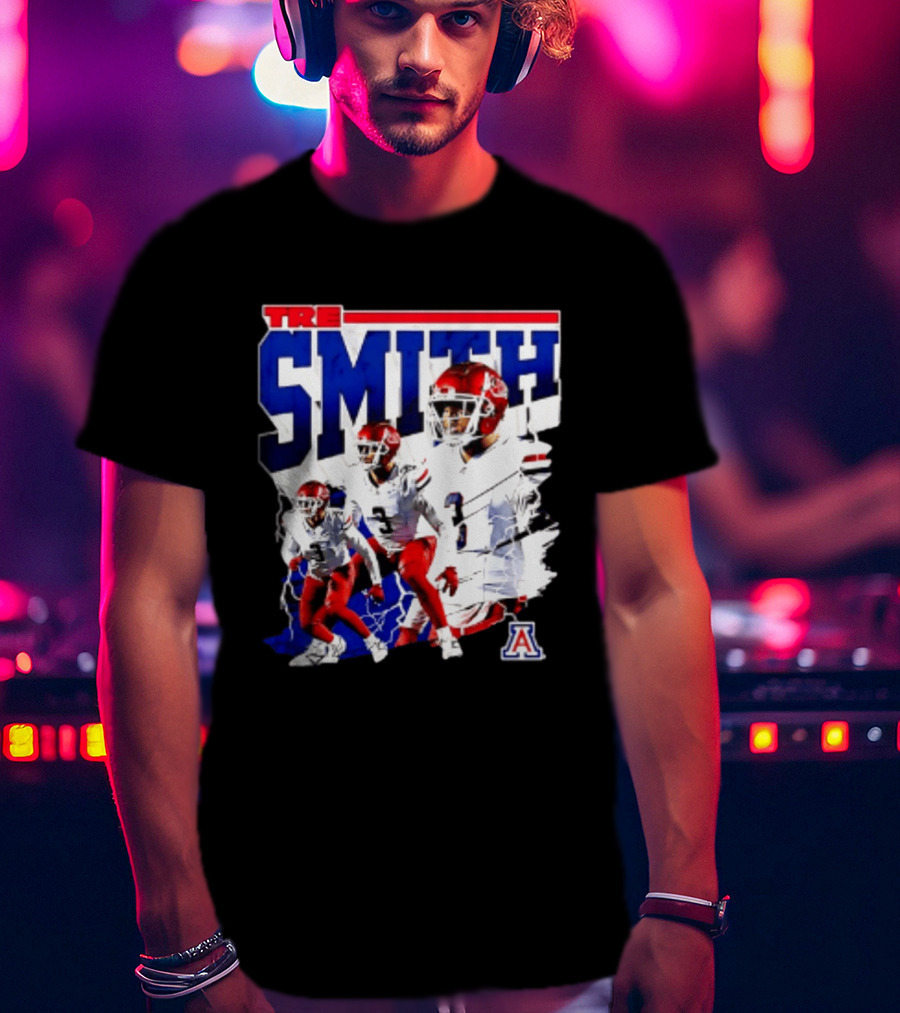 Tre Smith 3 Arizona Wildcats NCAA Football Player T-Shirt