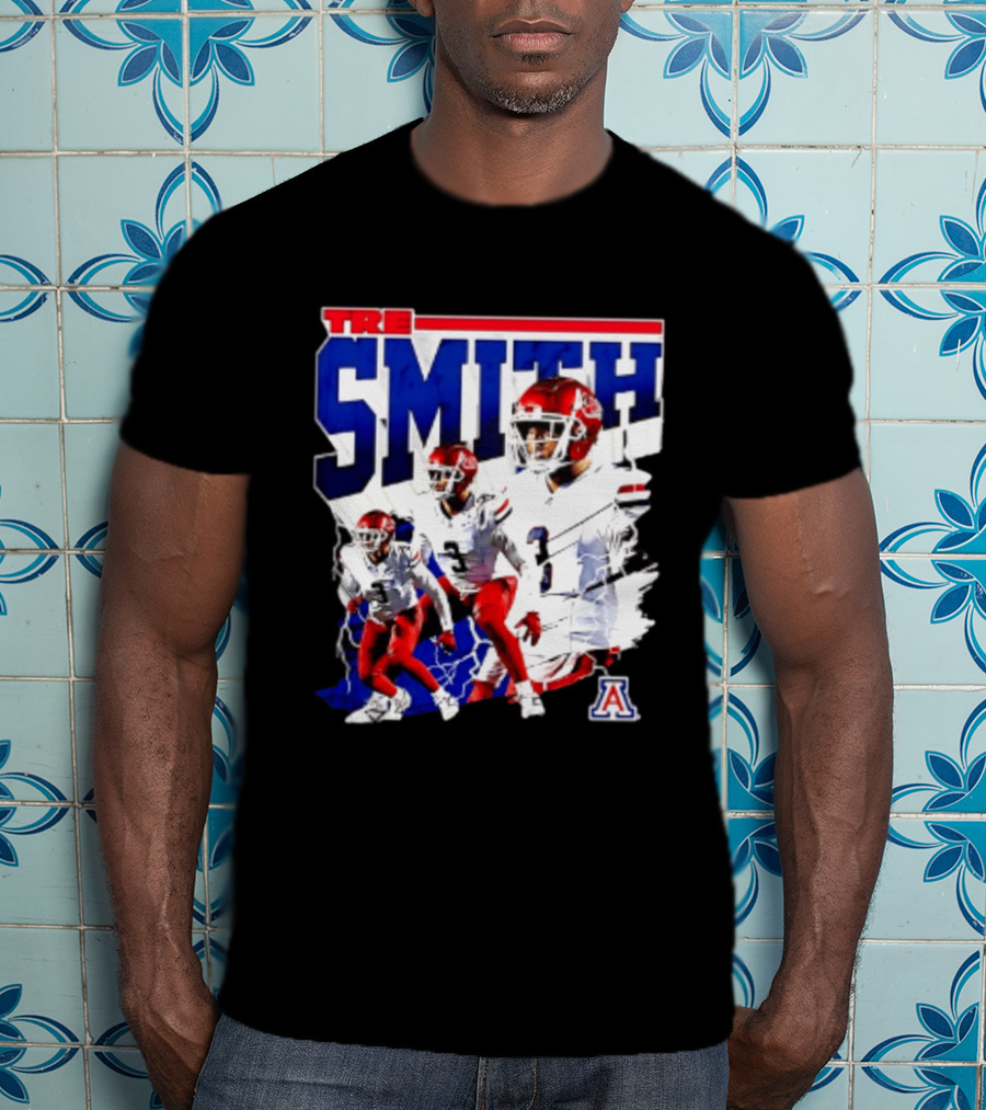 Tre Smith 3 Arizona Wildcats NCAA Football Player T-Shirt