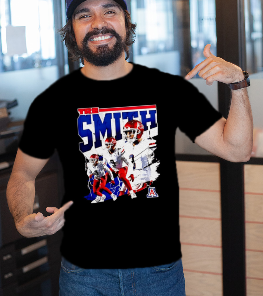 Tre Smith 3 Arizona Wildcats NCAA Football Player T-Shirt