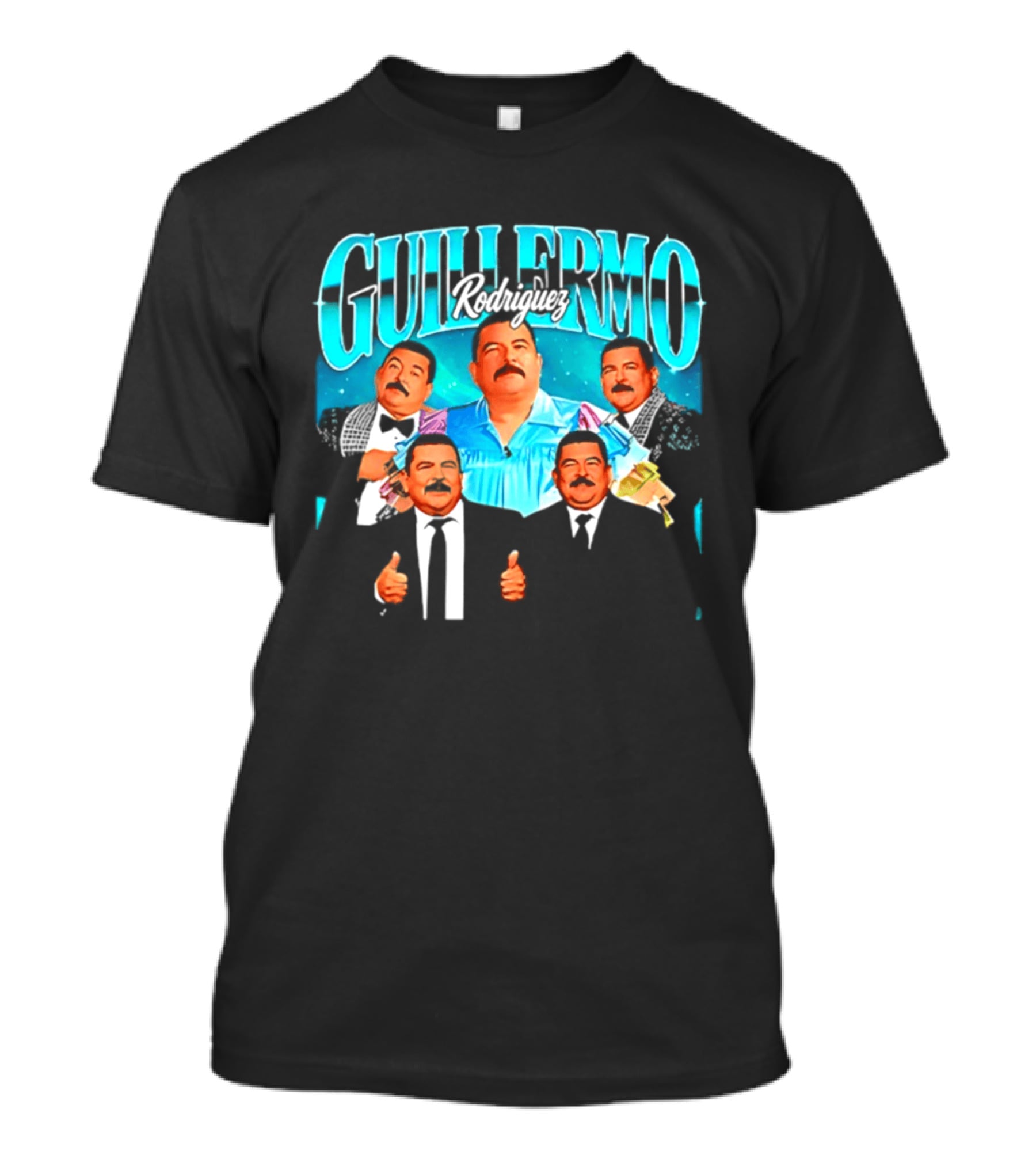 Guillermo Rodriguez 90s Collage Nostalgic Humor Thumbs Up T-Shirt