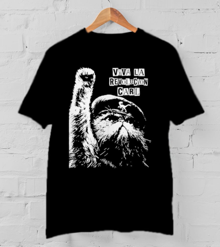 Viva La Revolucion Carl Cat Che Guevara T-Shirt