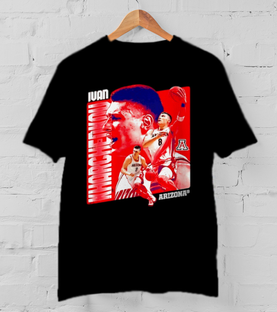 Ivan Kharchenkov 8 Arizona Wildcats NCAA Basketball Player T-Shirt