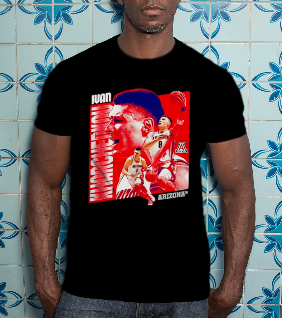 Ivan Kharchenkov 8 Arizona Wildcats NCAA Basketball Player T-Shirt
