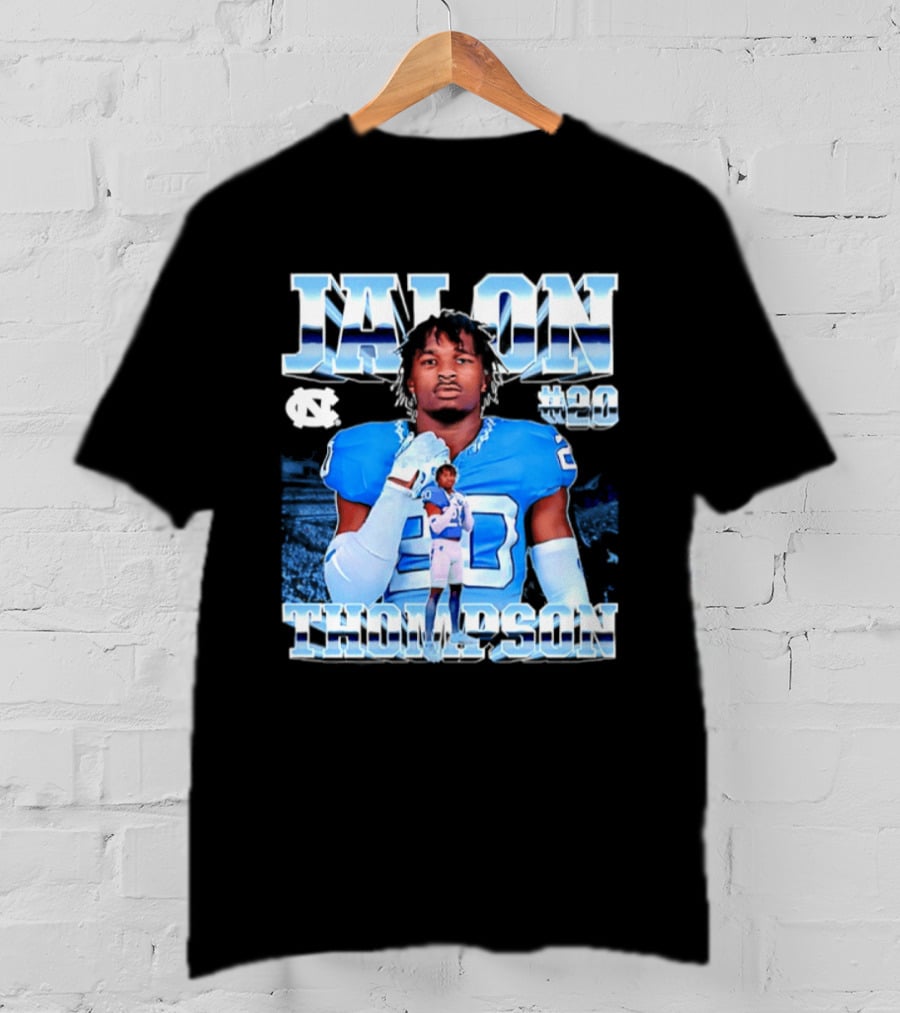Jalon Thompson 20 North Carolina Tar Heels NCAA Football T-Shirt