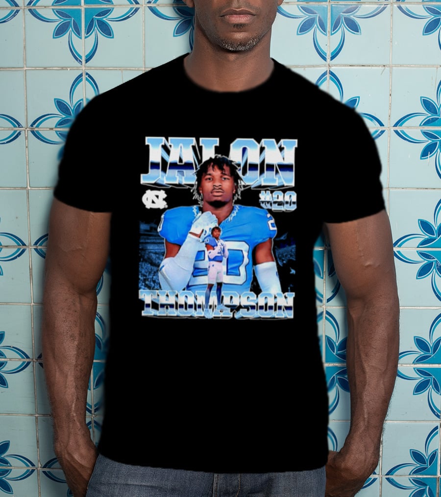 Jalon Thompson 20 North Carolina Tar Heels NCAA Football T-Shirt