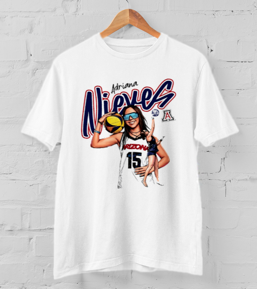 Adriana Nieves 15 Arizona Wildcats Beach Volleyball NCAA Player T-Shirt