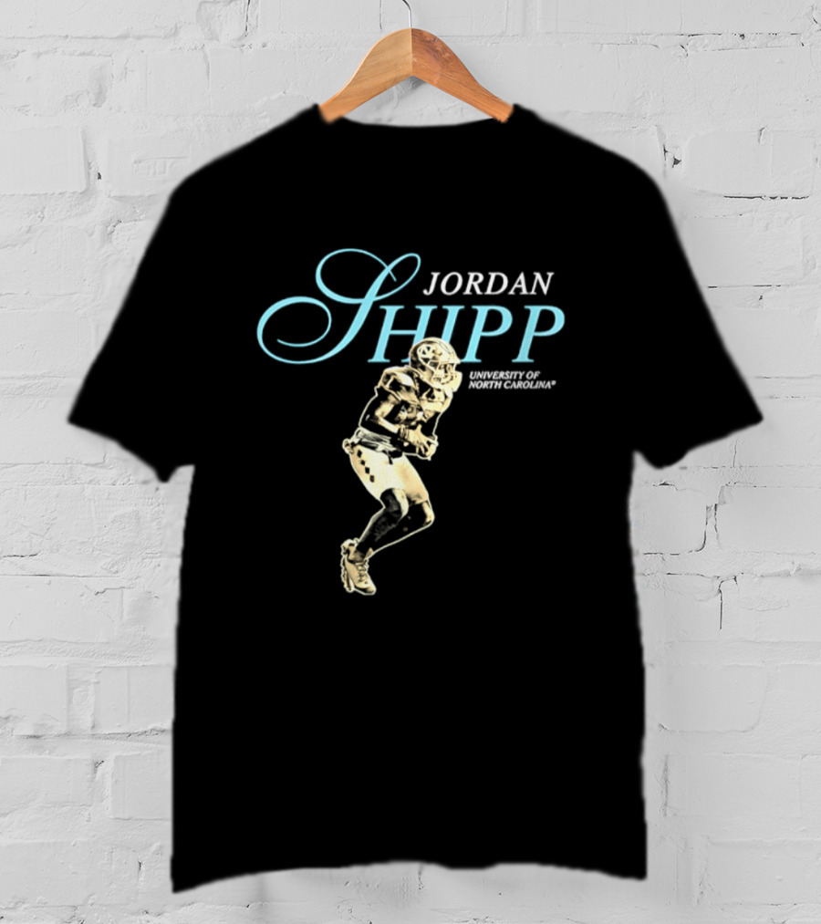 Jordan Shipp University Of North Carolina Football Player NCAA Tar Heels T-Shirt