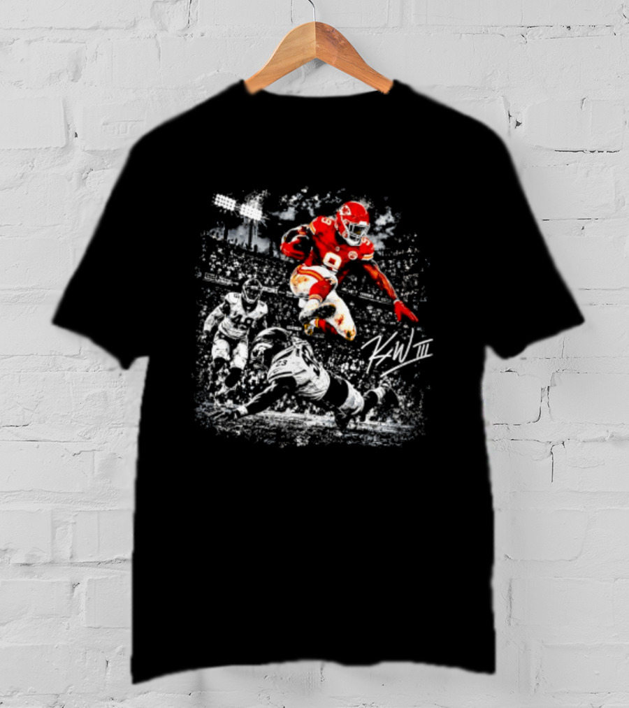 Kenneth Walker III Kansas City Chiefs Number 9 Action Motion T-Shirt