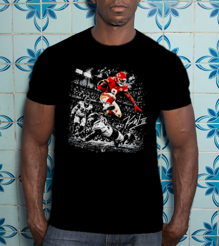 Kenneth Walker III Kansas City Chiefs Number 9 Action Motion T-Shirt