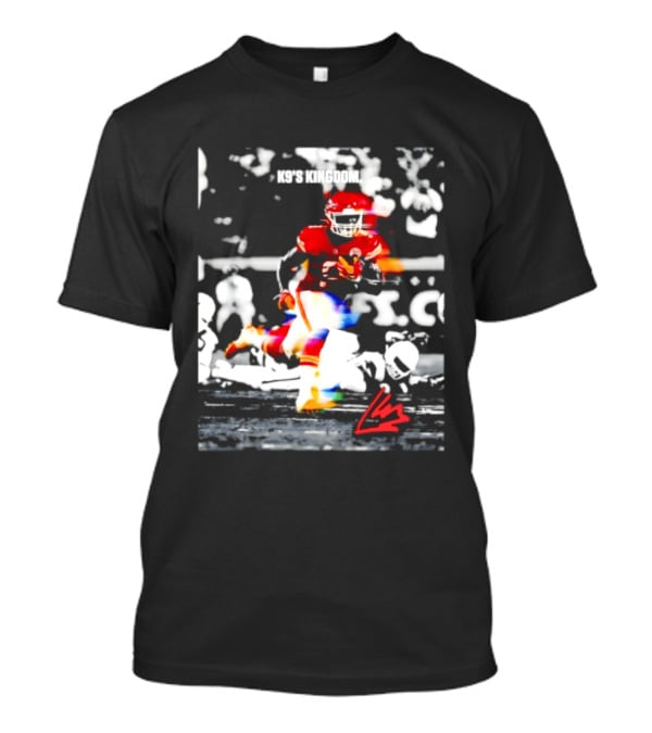 Kansas City Chiefs Kenneth Walker III K9's Kingdom Football Player In Action T-Shirt