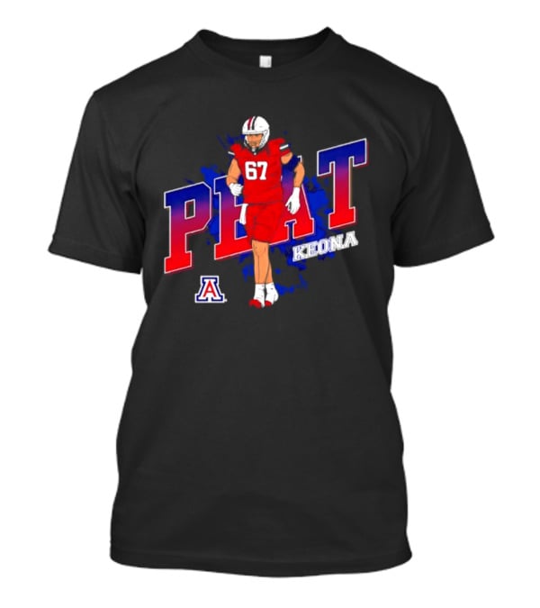 Arizona Wildcats Keona Peat 67 NCAA Football Player Caricature T-Shirt
