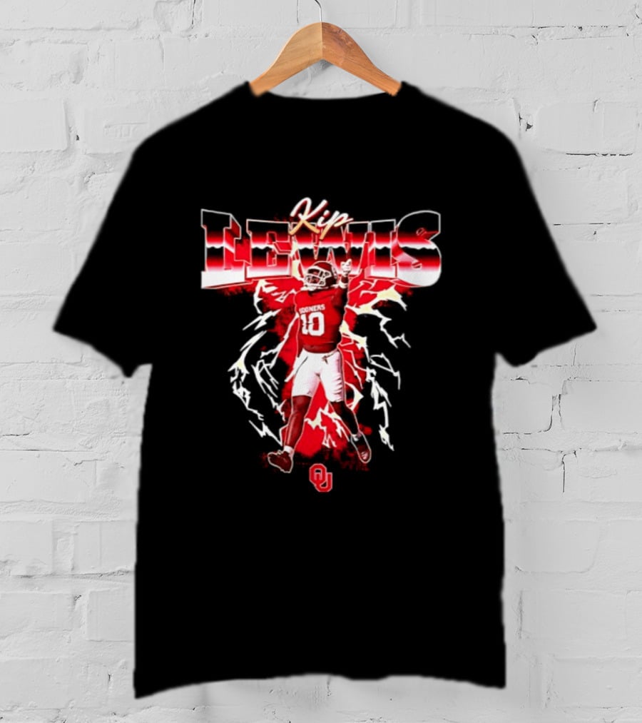 Kip Lewis Sooners 10 Oklahoma Football Player NCAA T-Shirt