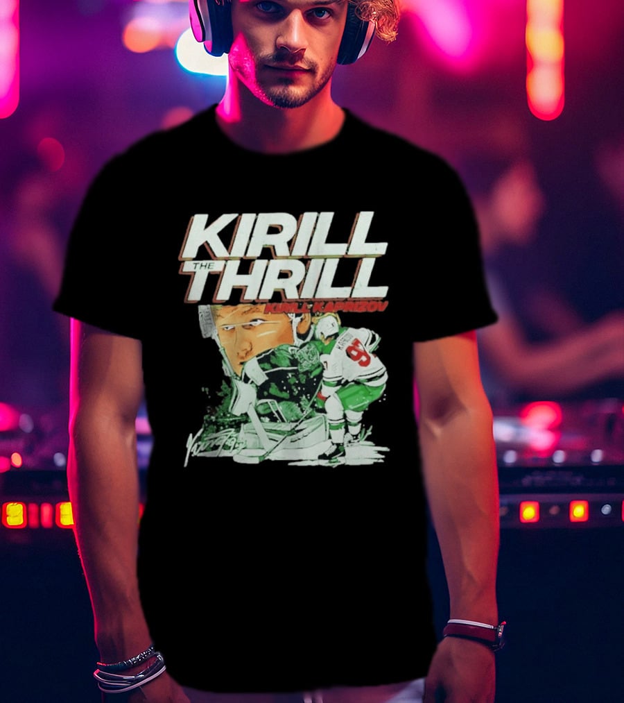 Kirill Kaprizov The Thrill Minnesota Wild Hockey Player Krill T-Shirt