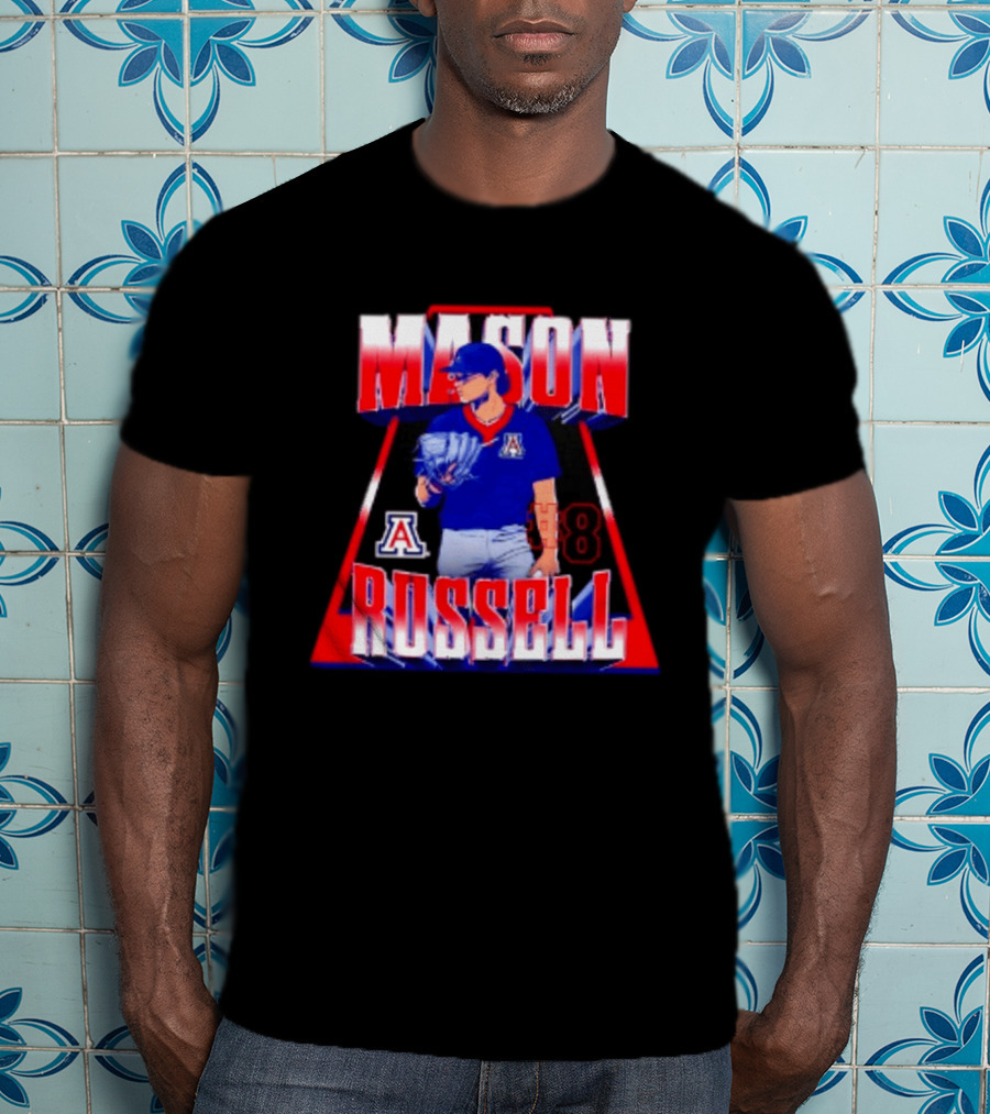 Mason Russell 8 Arizona Wildcats NCAA Baseball Player T-Shirt