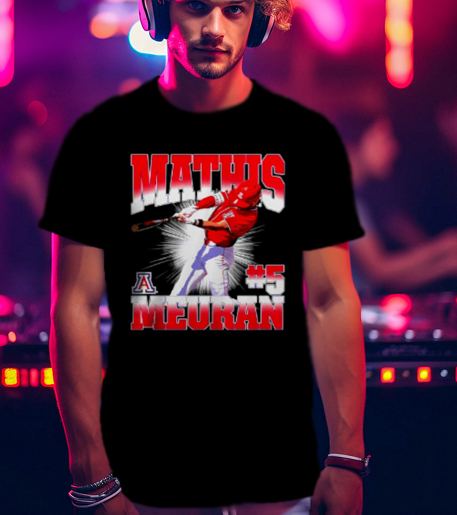 Mathis Meurant #5 Arizona Wildcats NCAA Baseball Player T-Shirt