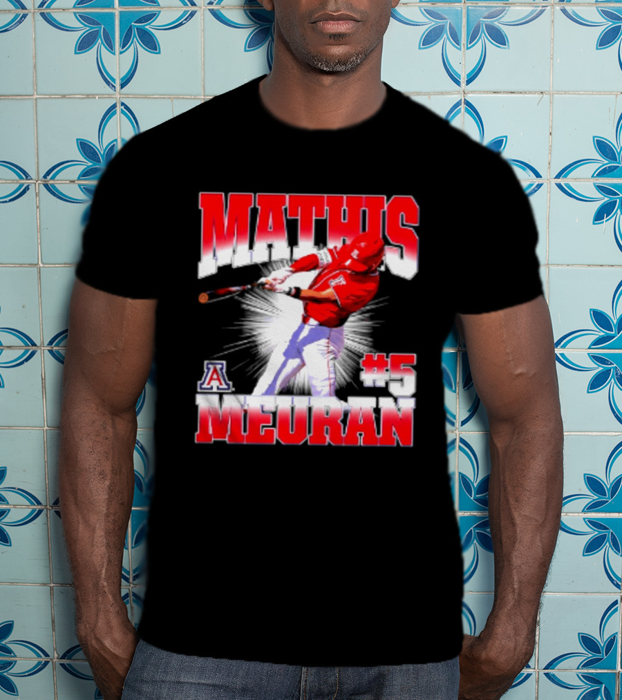 Mathis Meurant #5 Arizona Wildcats NCAA Baseball Player T-Shirt