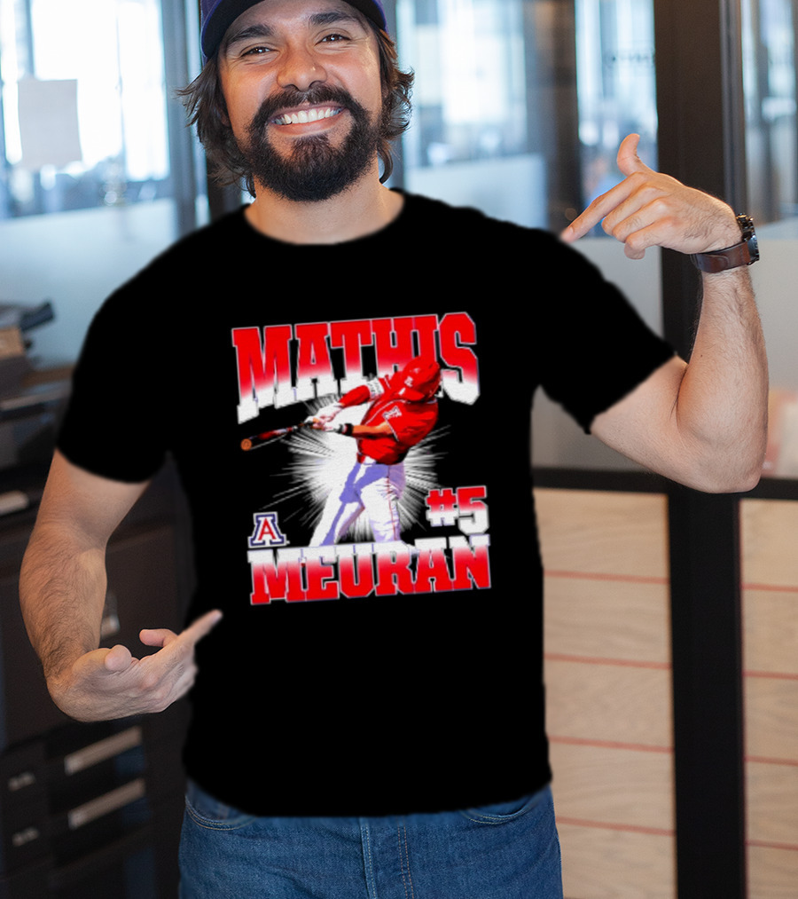 Mathis Meurant #5 Arizona Wildcats NCAA Baseball Player T-Shirt