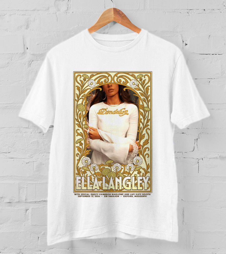Ella Langley Dandelion Oxford Mississippi Concert September 17 2026 SJB Pavilion T-Shirt