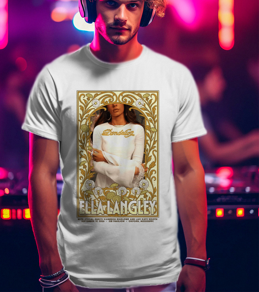 Ella Langley Dandelion Oxford Mississippi Concert September 17 2026 SJB Pavilion T-Shirt