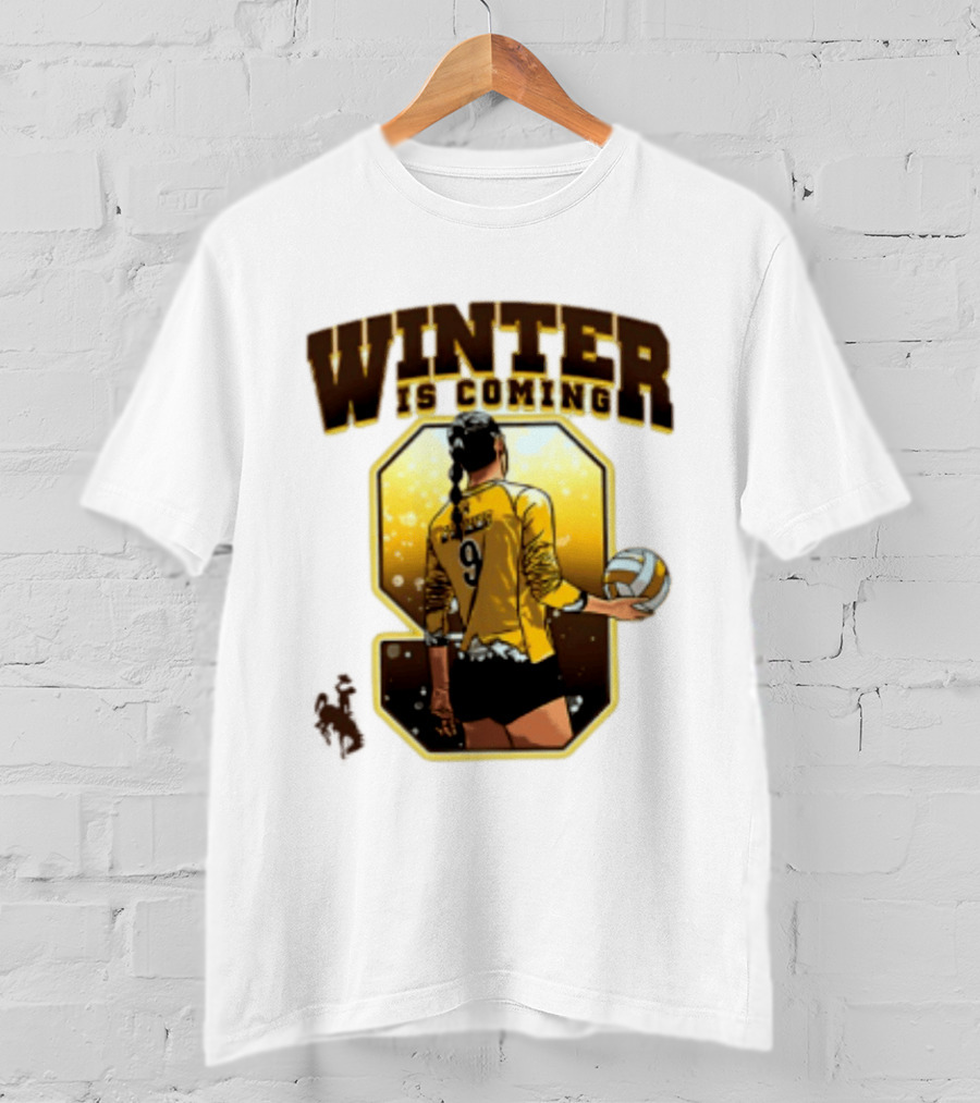 Emma Winter 9 Is Coming Wyoming Cowboys NCAA Women's Volleyball T-Shirt